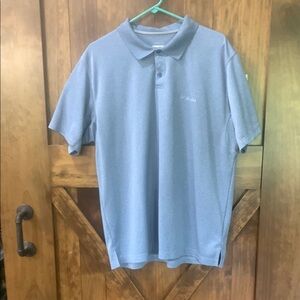 Columbia Men's Blue Polo Shirt Aun Protection